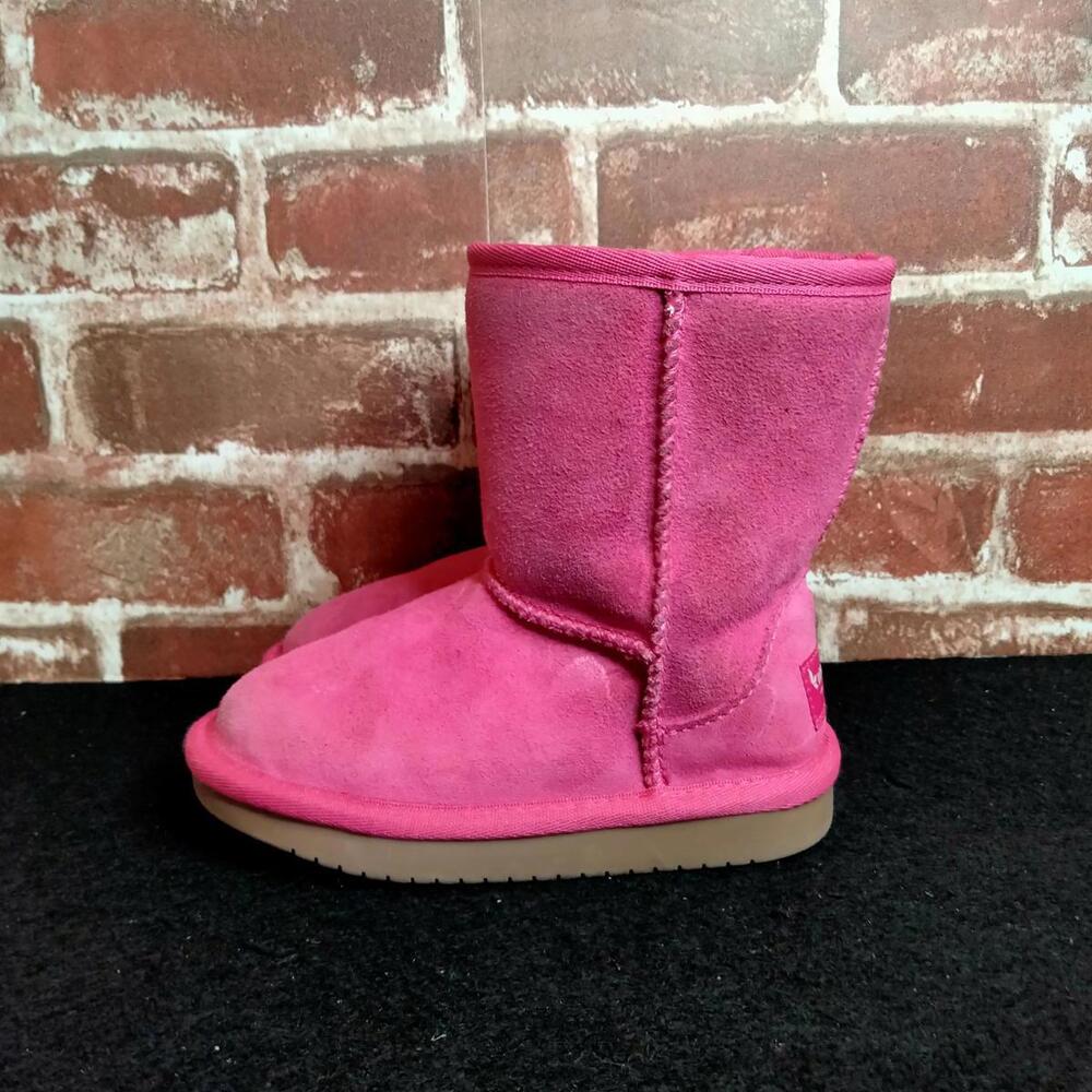 Koolaburra UGG Boots Girls Size 9 Pink Winter Leather Suede - Picture 4 of 6